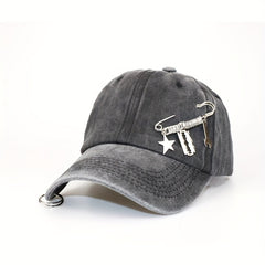 Distressed Cotton Baseball Cap Sun Hat Adjustable