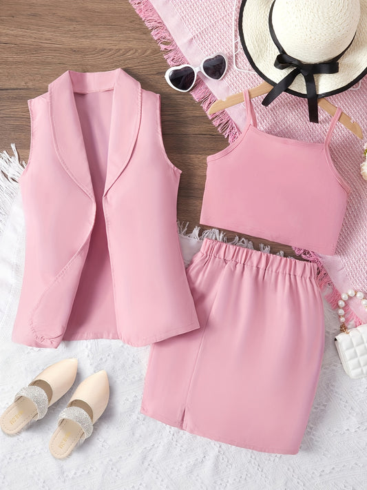 Toddler Girls Business Style Dress Three piece Set