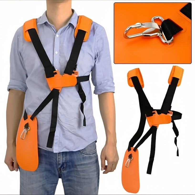 Adjustable Double Shoulder Mower Nylon Belt, Orange