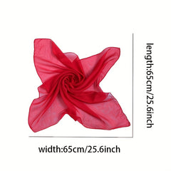 Plain Chiffon Neckerchief Bandana Shawl Scarf Head Wrap