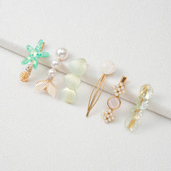 6pcs Ocean Series Hair Clip Vintage Seashell Starfish Hair Accessories