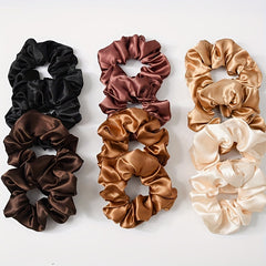 Satin Fabric Large Scrunchie Hair Rope Hair Accessories Set