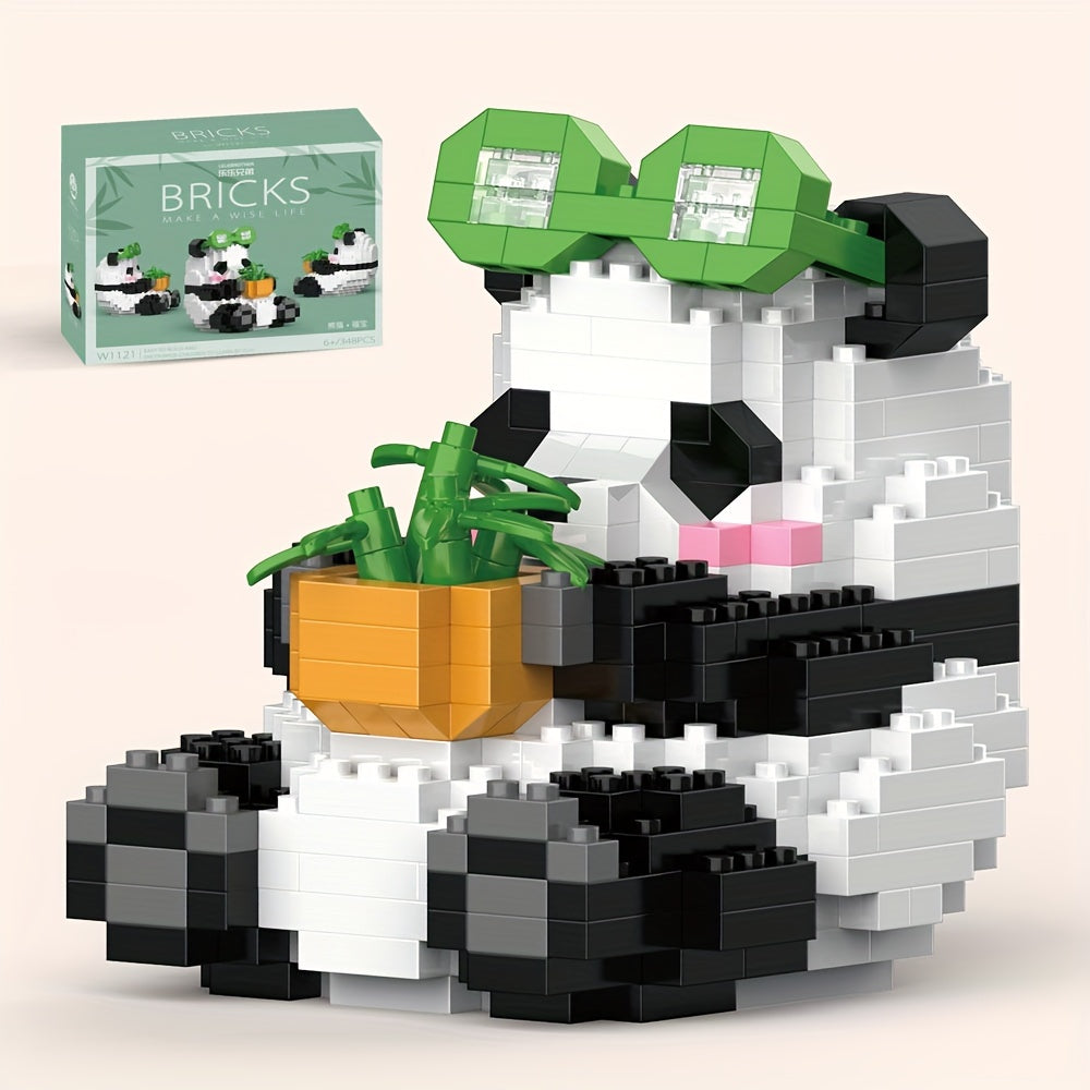Animal Building Blocks Panda Model Assembled Building Block Toys
