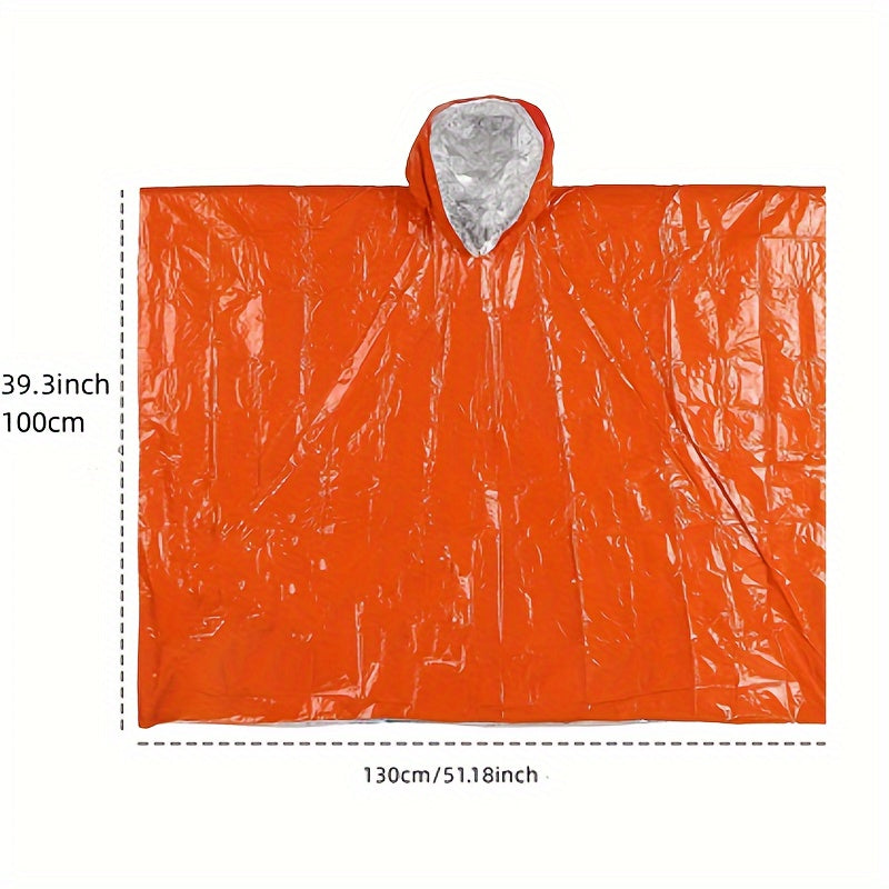 Emergency Rain Poncho Space Blanket