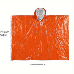 Emergency Rain Poncho Space Blanket