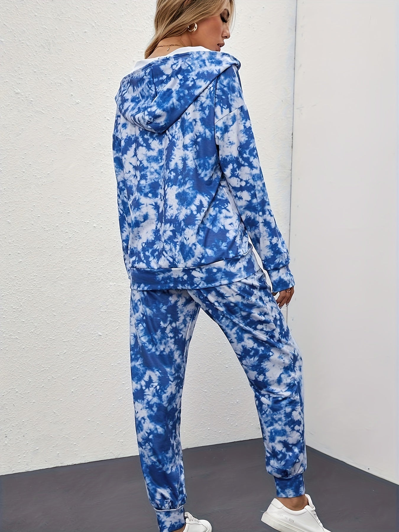 Women's Plus Tie Dye Hoodie & Joggers Set