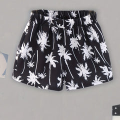 Hawaii Coconut Tree Print Boys Comfort Shorts Quick Drying for Summer