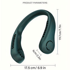 Bladeless Neck Fan USB Rechargeable Hands Wearable Air Cooler
