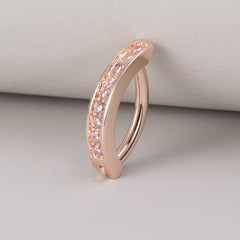 Zircon Curved Barbell Belly Button Ring