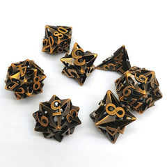 7pcs Hollow Dice 3D Copper Spiral Mini Dice Game Punishment Drinking Fun Dice