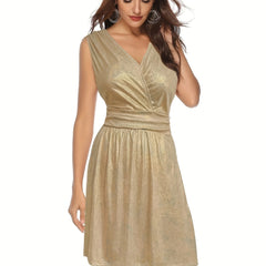  Glitter Ruched Tank Dress