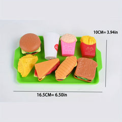 Kids Hamburger and Fries Toy Set for Pretend Play