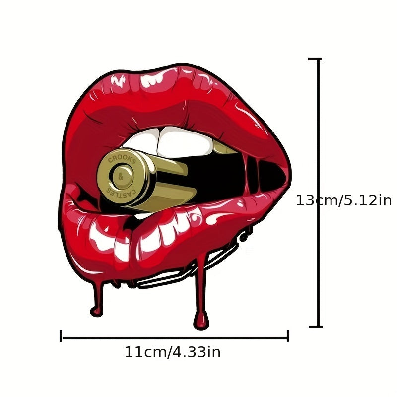 Bullet Lips Car Stickers Creative Decoration for Body Bumper Scratches