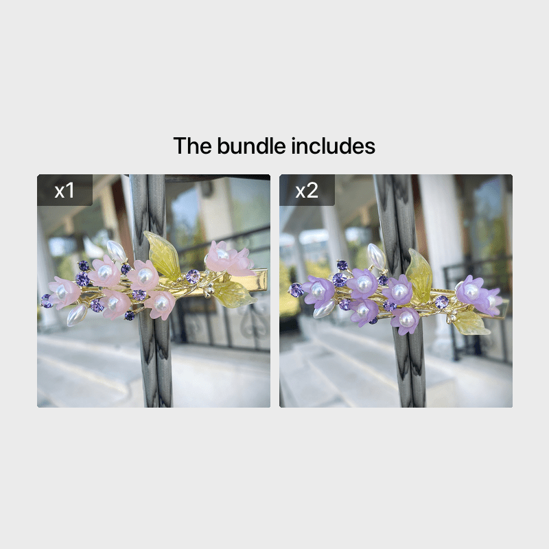Lily of the Valley Hairpin Spring Clip Leaf Flower Headwear