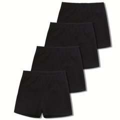 4pcs Girls Elastic Comfy Shorts Children Summer Safety Pants