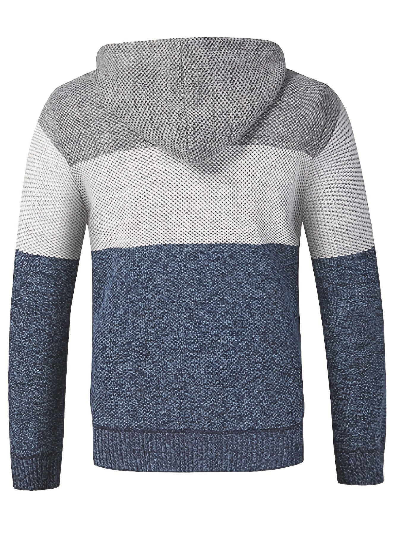 Men's Casual Hooded Cardigan Jacket Zip Up Sweater