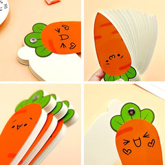 5pcs Carrot Spiral Note Book Portable Small Blank Word Book Card