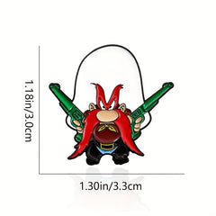 Anime Mustache Grandpa Brooch Simulation Alloy Pins
