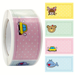 250pcs Cartoon Diary Stickers School Name Labels Colorful Self adhesive