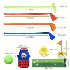 Toddler Golf Set Kids Toys Upgrade Kids Golf Cart Toy Set with 4 Clubs