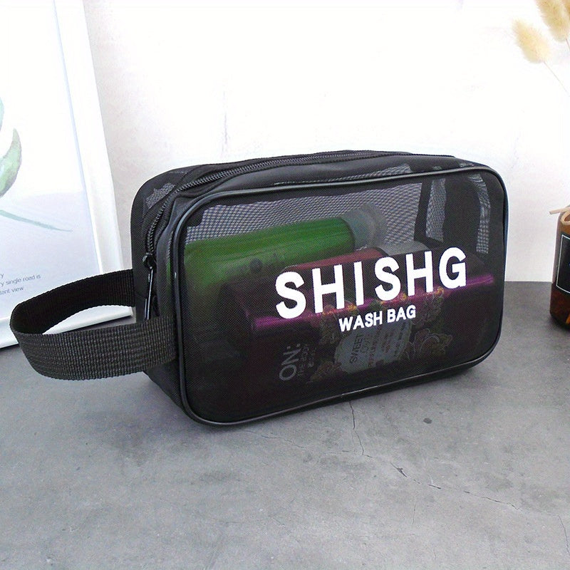 Travel Mesh Cosmetic Bag Toiletry Makeup Pouch Portable Storage Bag