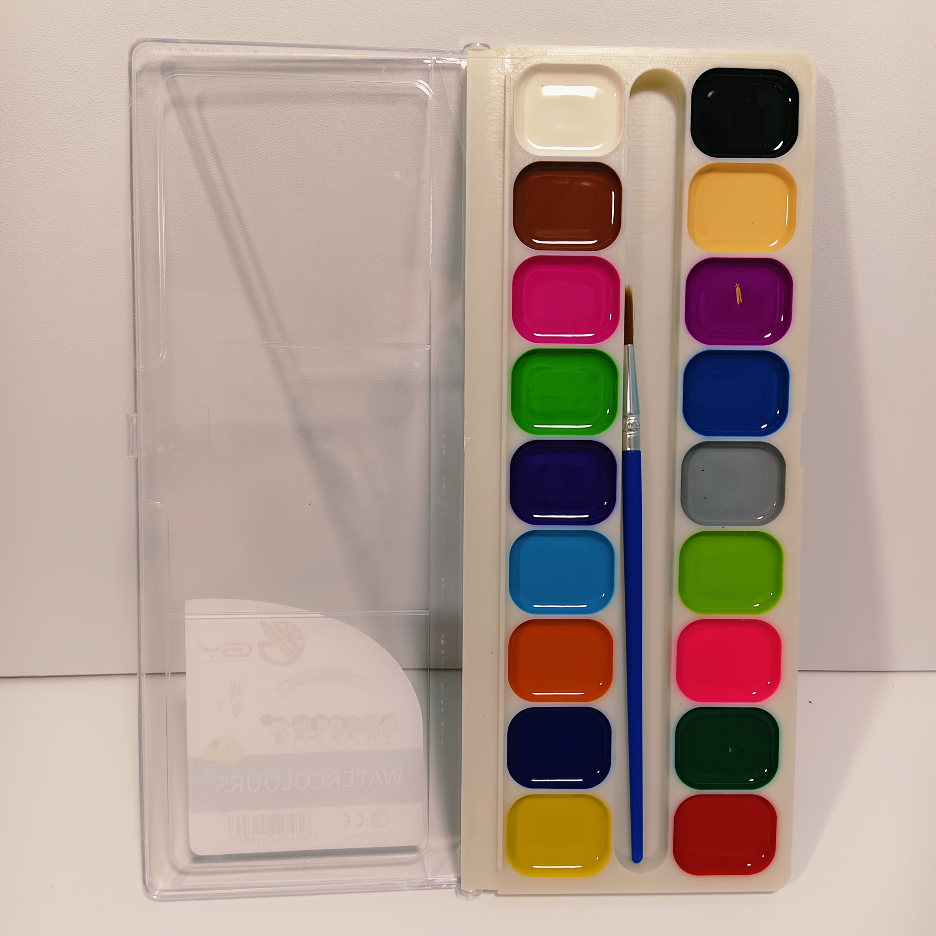 Watercolor Paint Set with Brushes in Portable Case