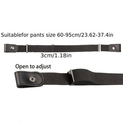 Seamless Elastic Invisible Jeans Belt for Men and Women