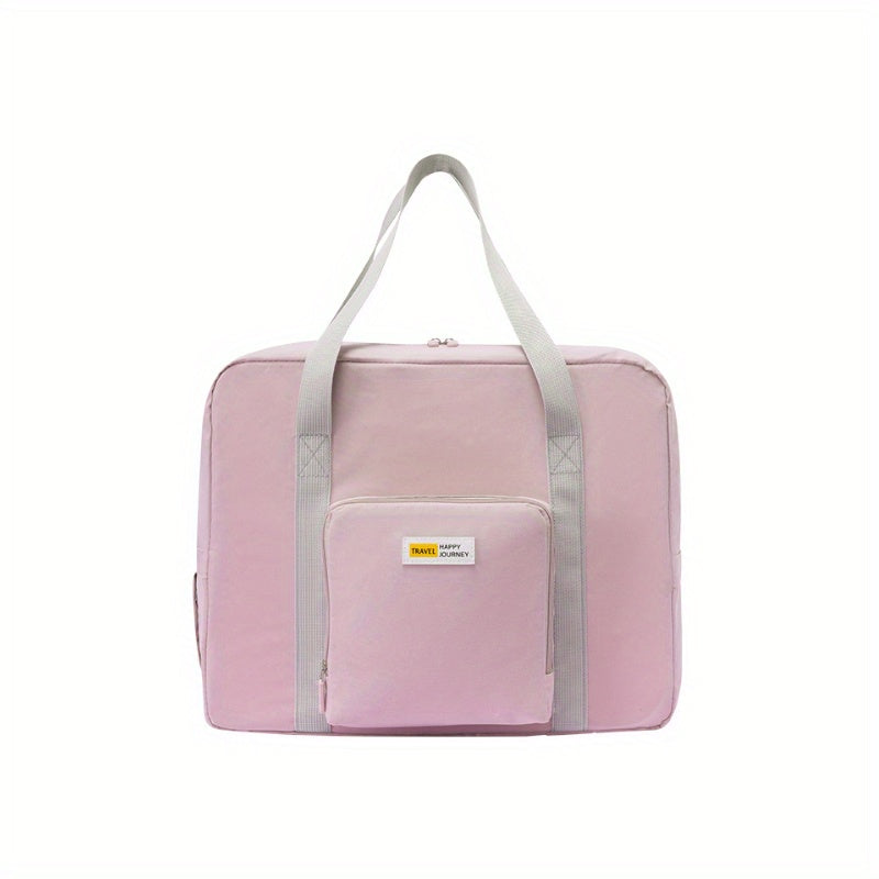 Large Capacity Foldable Duffle Bag Lightweight Zipper Storage Overnight Bag