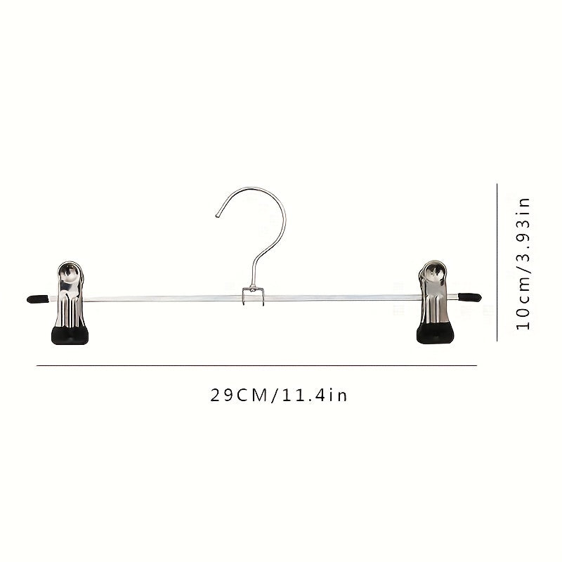 10pcs Stainless Steel Pants Clips Hangers Anti Skid Skirt Clips