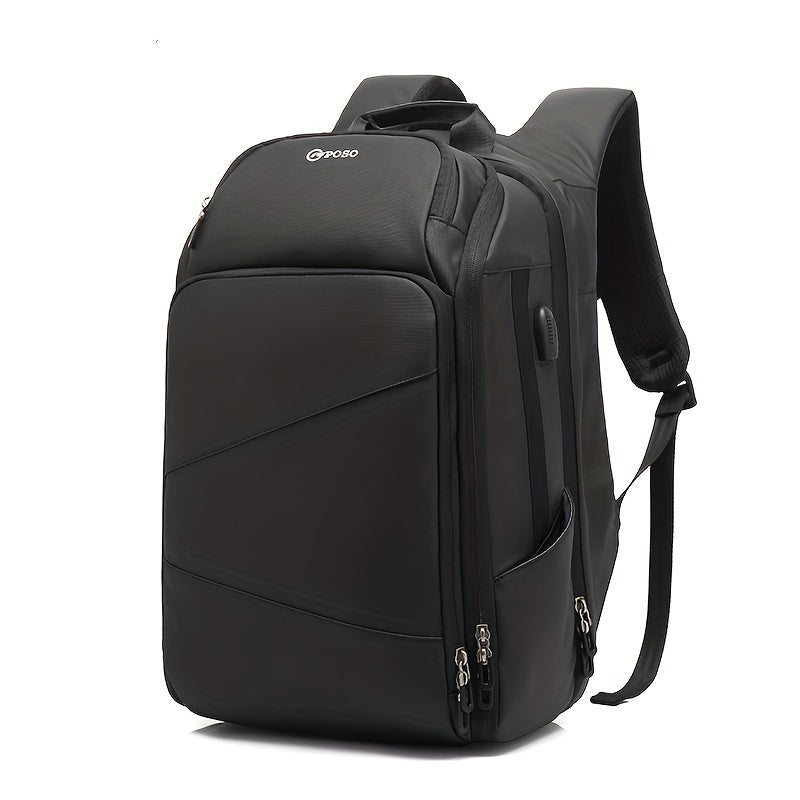 Anti Theft Durable Laptop Backpack USB Charging Port Water Resistant College Bag