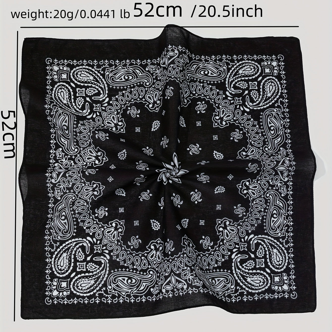 Paisley Print Bandana Hip hop Square Scarf Head Wraps Turban