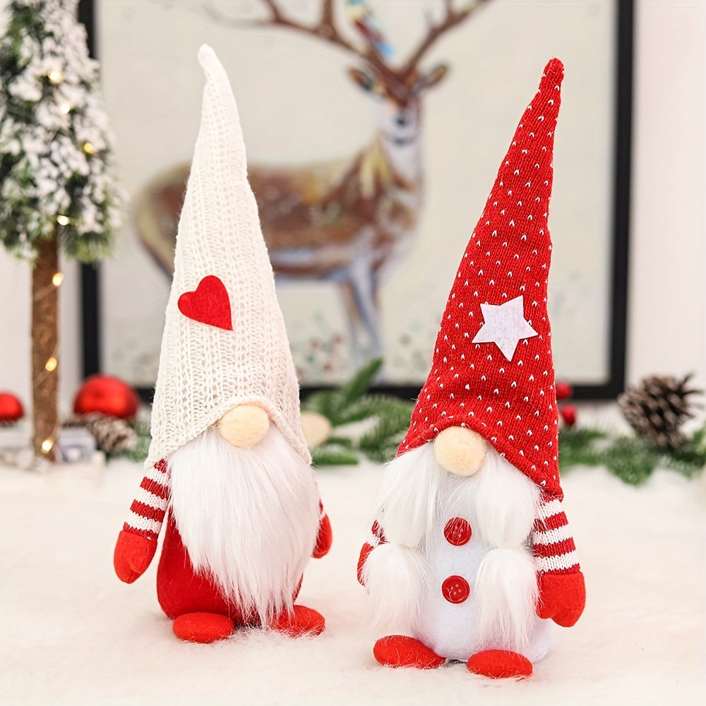 Christmas Decoration Knitted Couple Doll Window Props