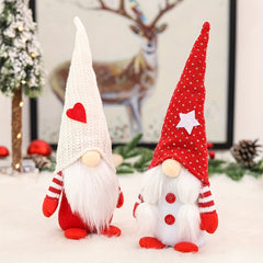 Christmas Decoration Knitted Couple Doll Window Props
