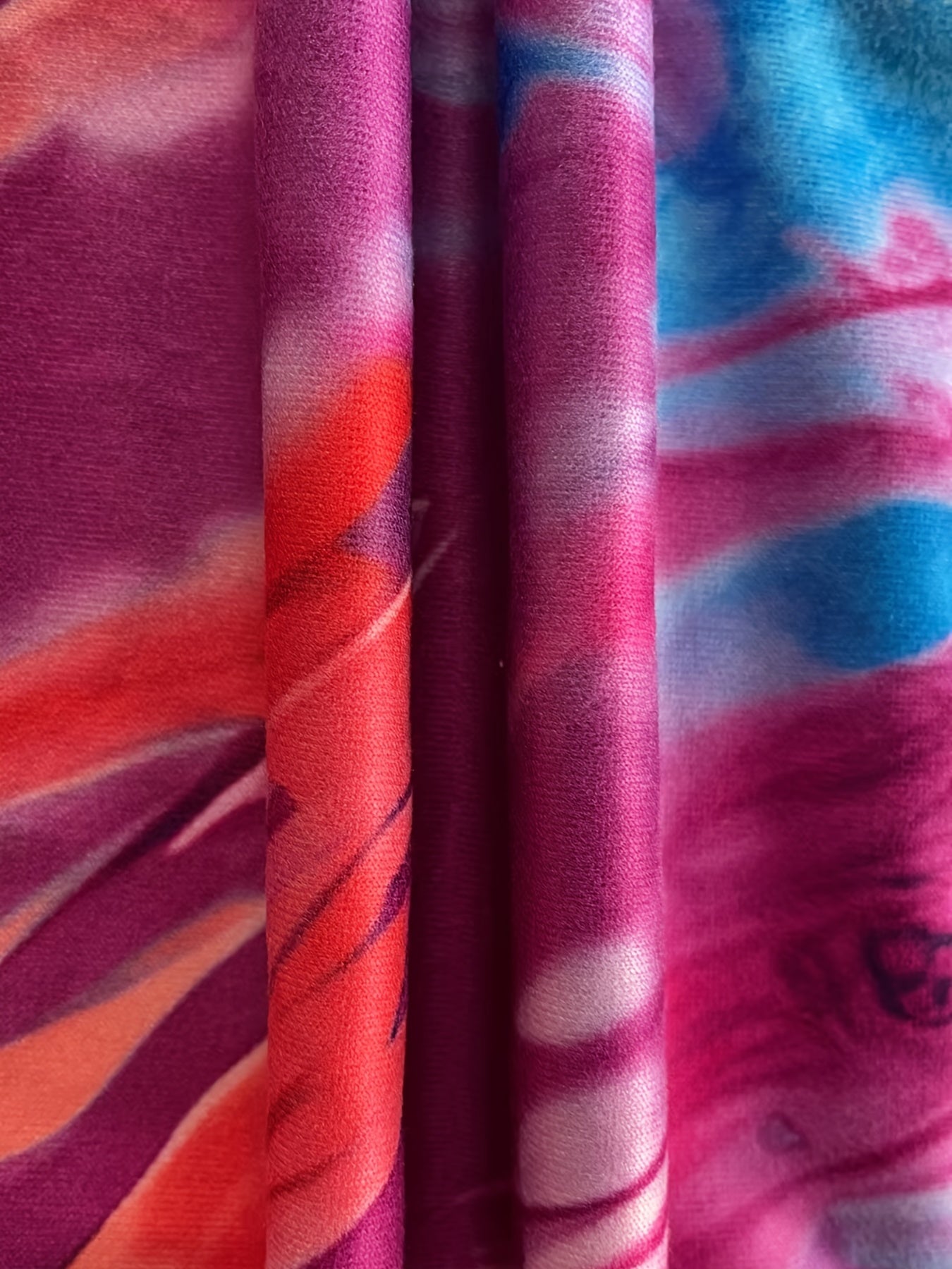  Tie Dye Print High Rise Lantern Pants