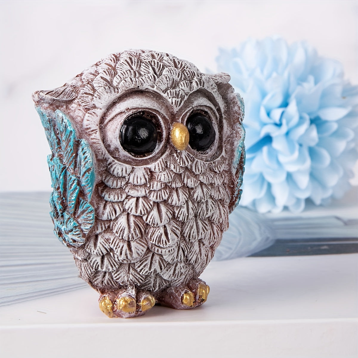 3pcs European Style Owl Figurines Resin Craft Home Decor