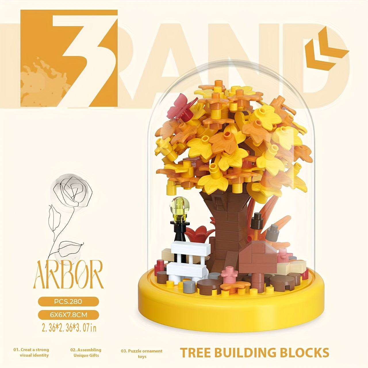 1K Building Blocks Set Garden Treehouse Educational Toy