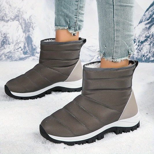 Non Slip Thickened Medium Tube Snow Boots Velvet Warm Shoes