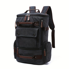 Durable Canvas Backpack with Multiple Compartments