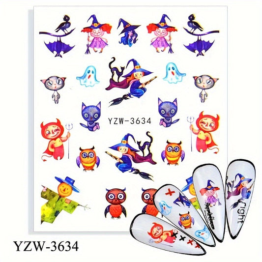 Halloween Water Print Sticker Waterproof Tattoo Sticker for Kids Teens Adults