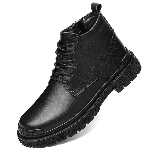 LAORENTOU Men's High Top Motorcycle Boots