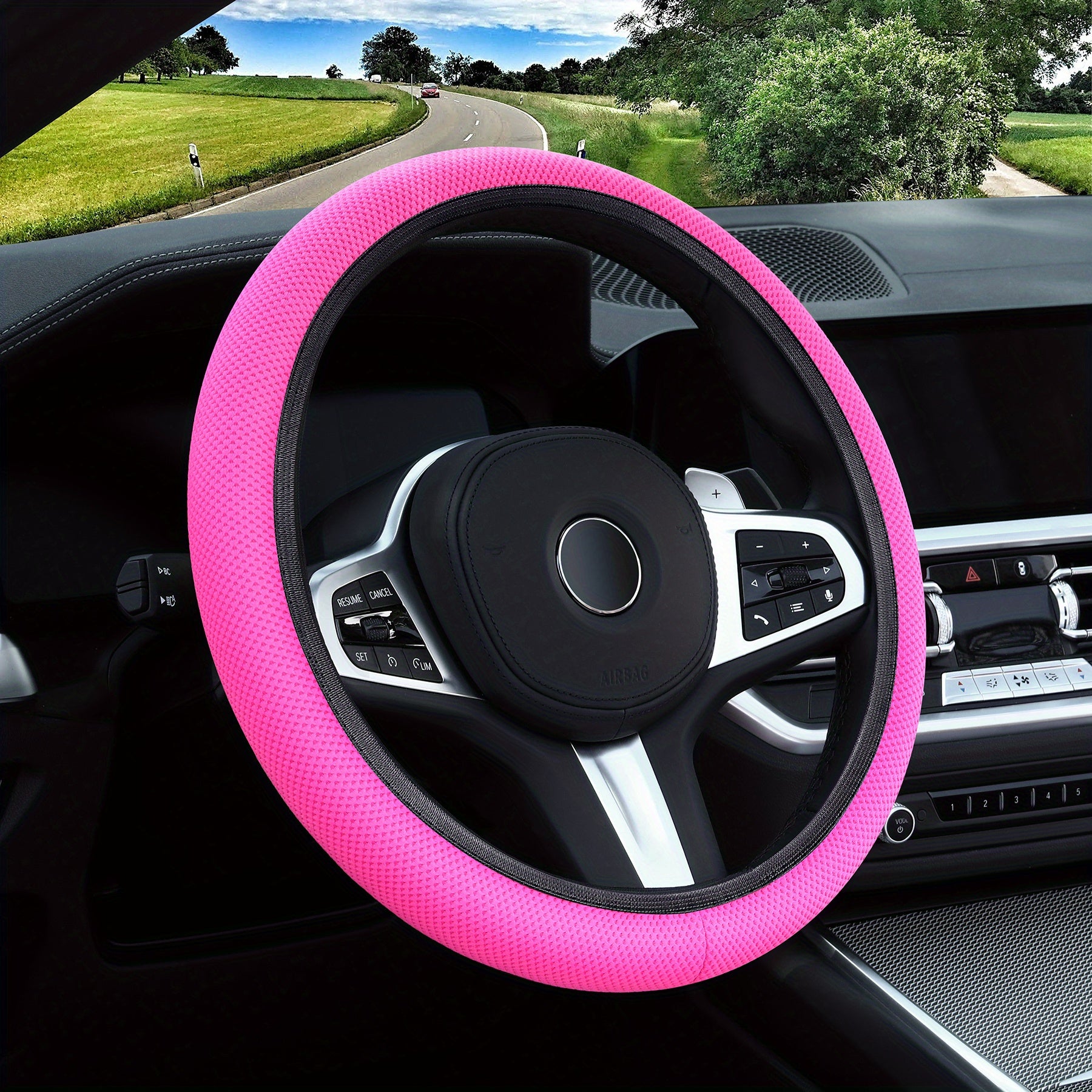 Henisa Universal Steering Wheel Cover - Non Slip & Breathable