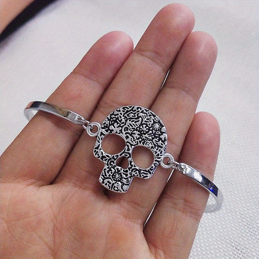 Hollow Skull Bangle Bracelet Gothic Hand Jewelry Halloween Decoration