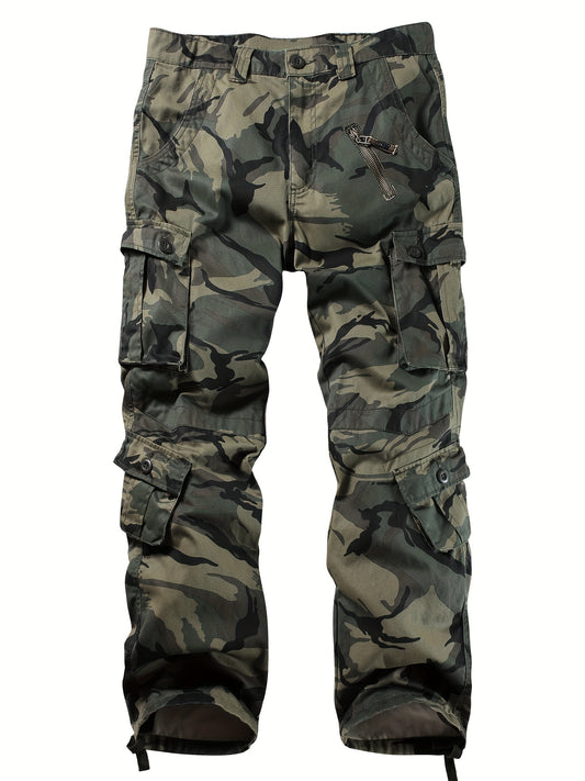 Men's Camo Cargo Work Pants with Pockets