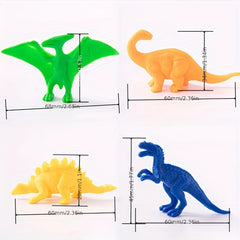 60pcs Soft Glue Dinosaur Toys Tyrannosaurus Rex Models Great Gift for Kids