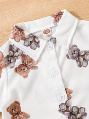 Baby Boys Cartoon Short Sleeve Shirt & Shorts Set