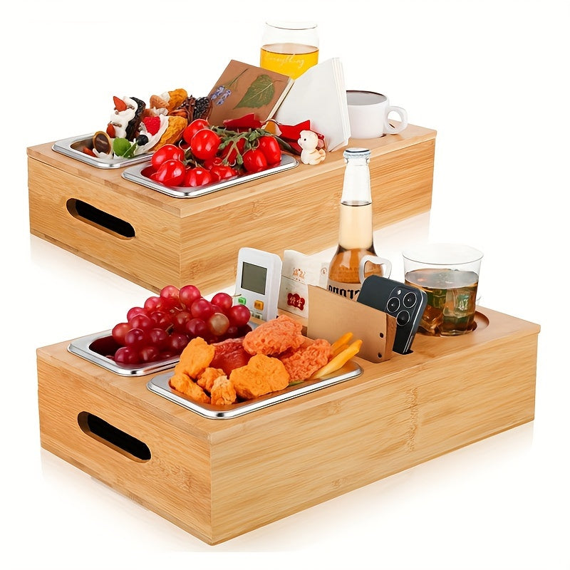 Sofa Snack Bowl Bottle Holder Storage Box