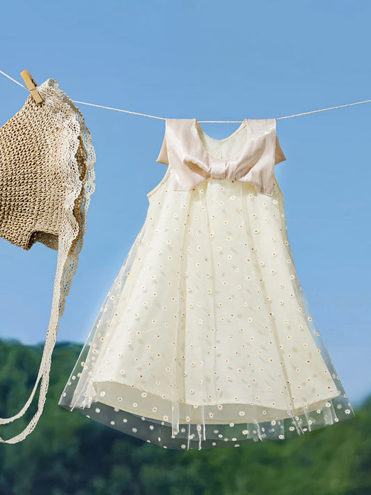 FORESTKIDS Girls Daisy Pattern Princess Dress for Summer