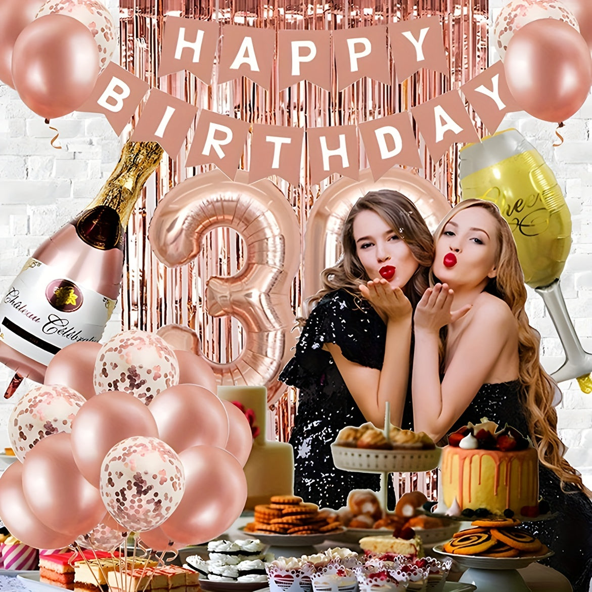 30th Birthday Decorations For Women Happy Birthday Banner Kits