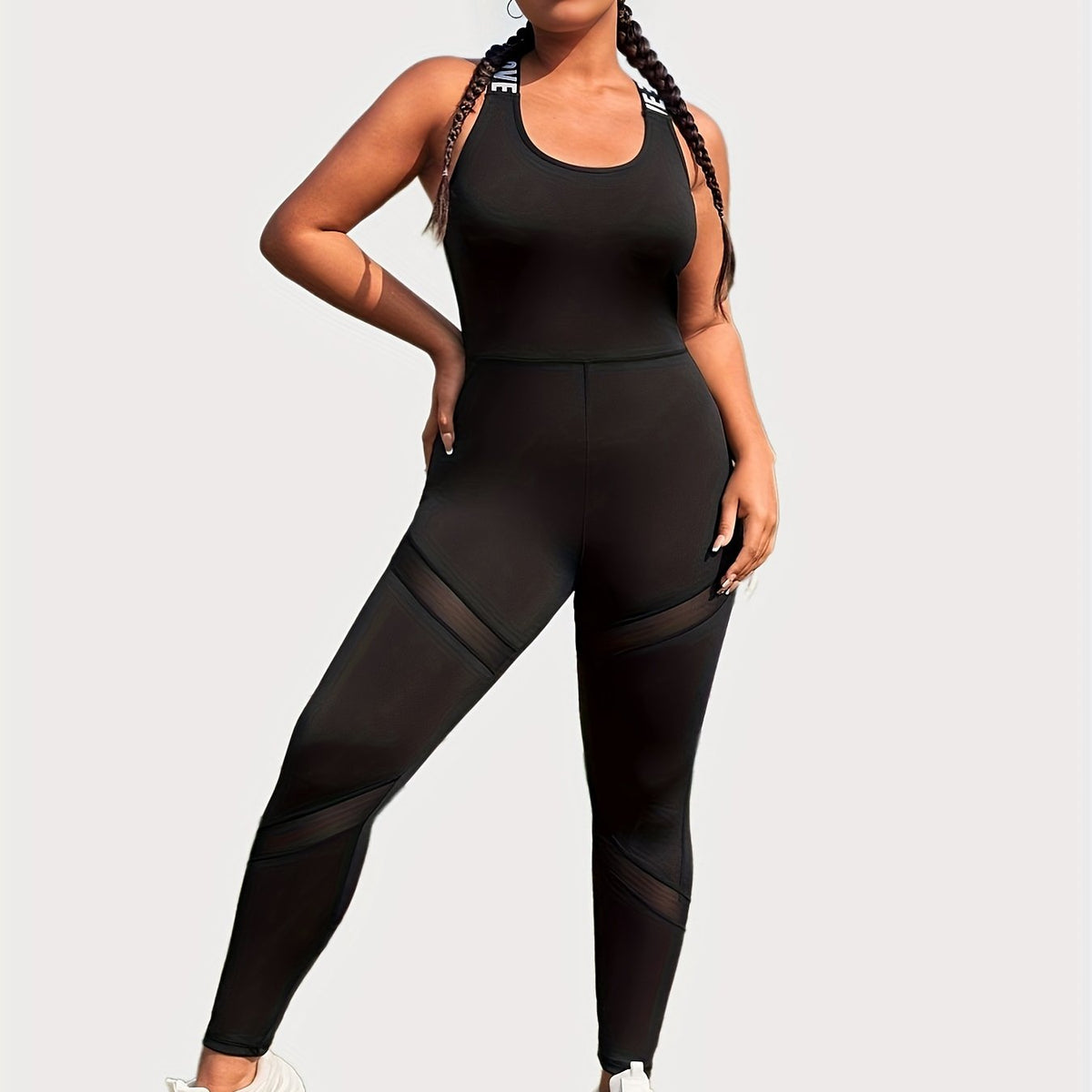  Sporty Jumpsuit Women's Criss Cross Back Skinny Tank Jumpsuit