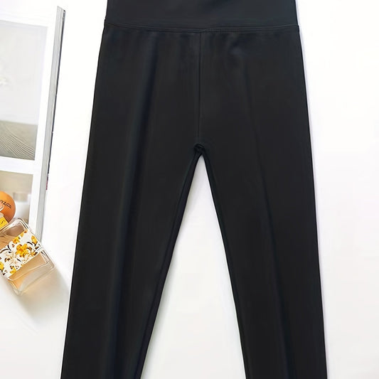 Girls Athletic Workout Leggings Elastic High Waist Tight Slim Yoga Cropped Pants